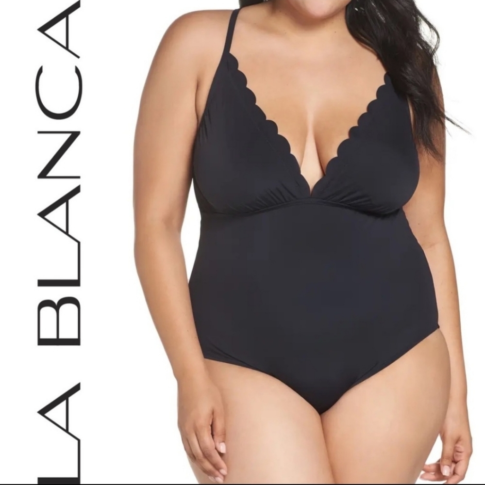 La Blanca Petal Lace Up One Piece